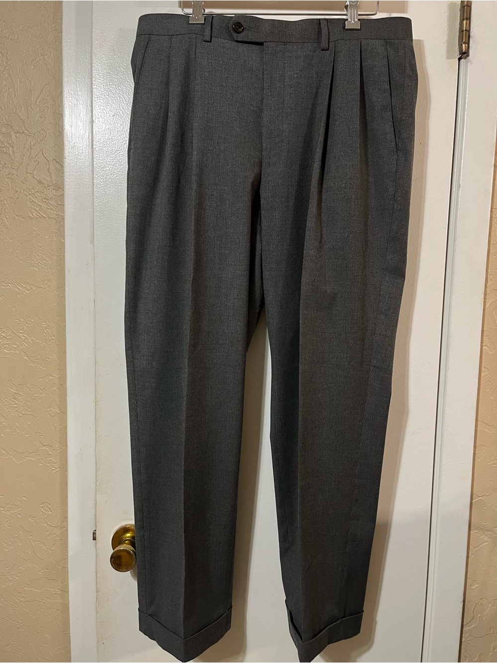 Ralph Lauren Men's 34x32 Pleated Dress Pants - Gray